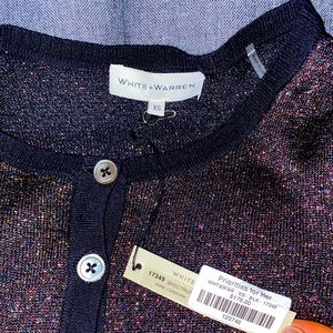White Warren shine cardigan MSRP $175